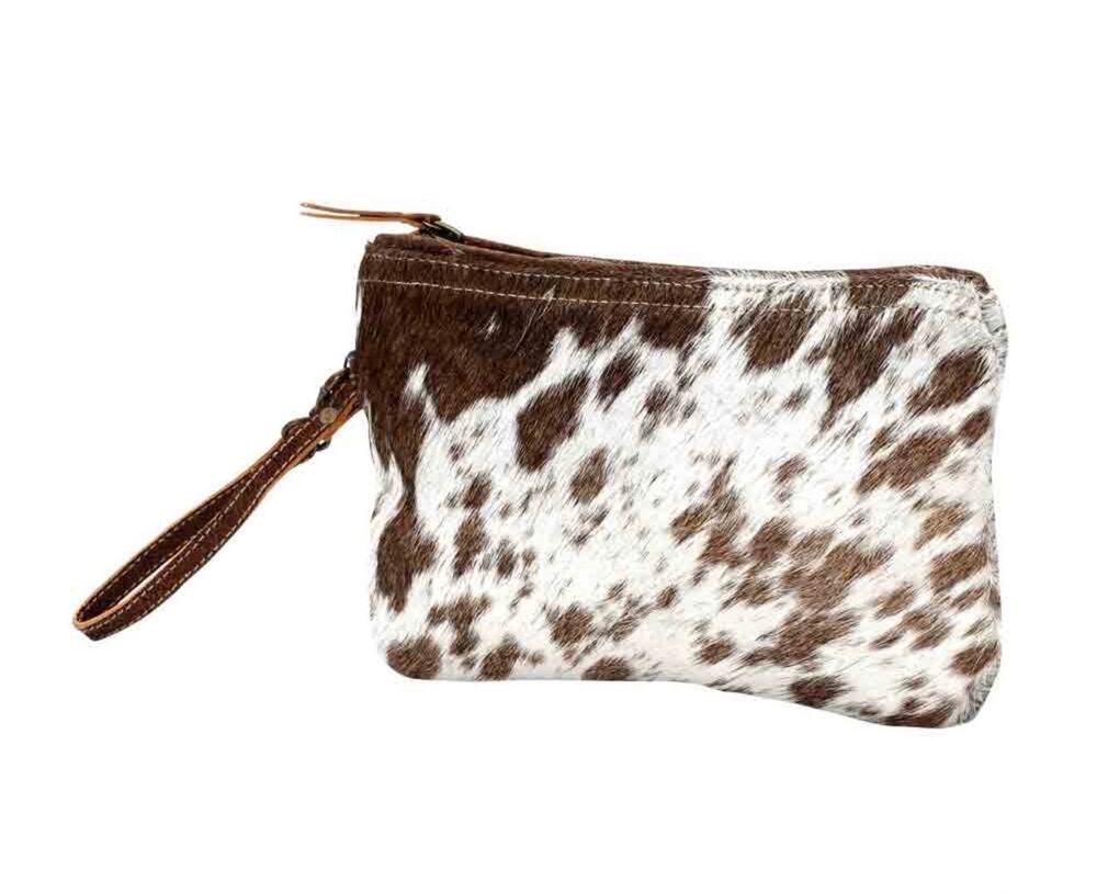 M11 Myra NWT White & Brown Hairon Small Bag